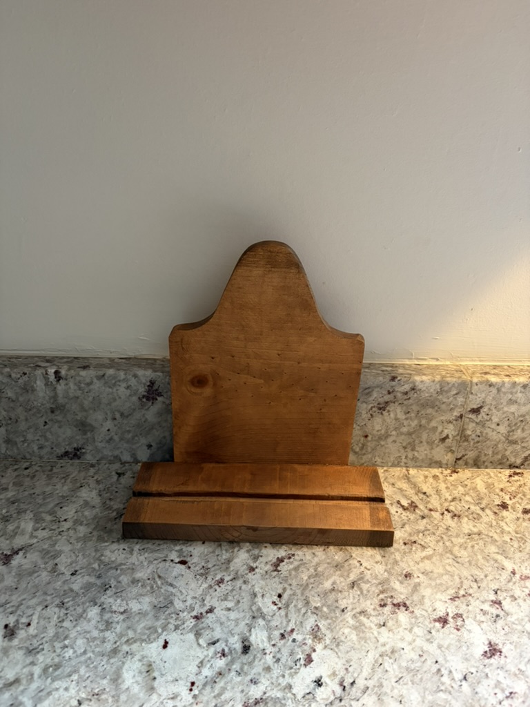 Wood recipe holder by itself