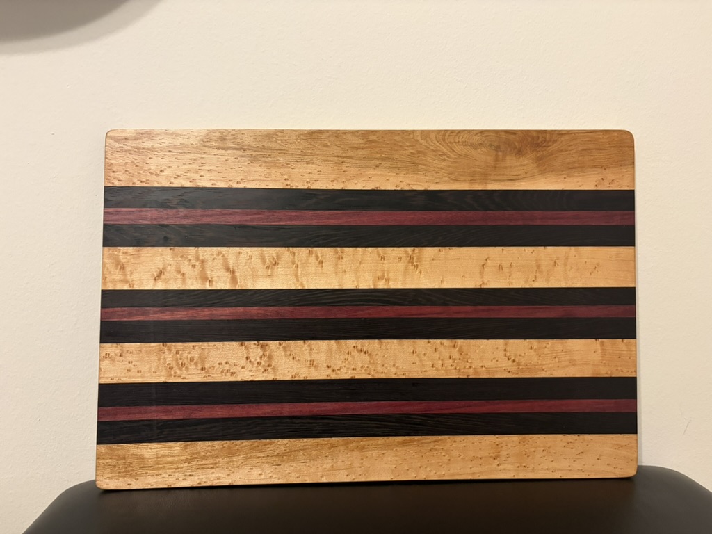 Custom hardwood cutting board